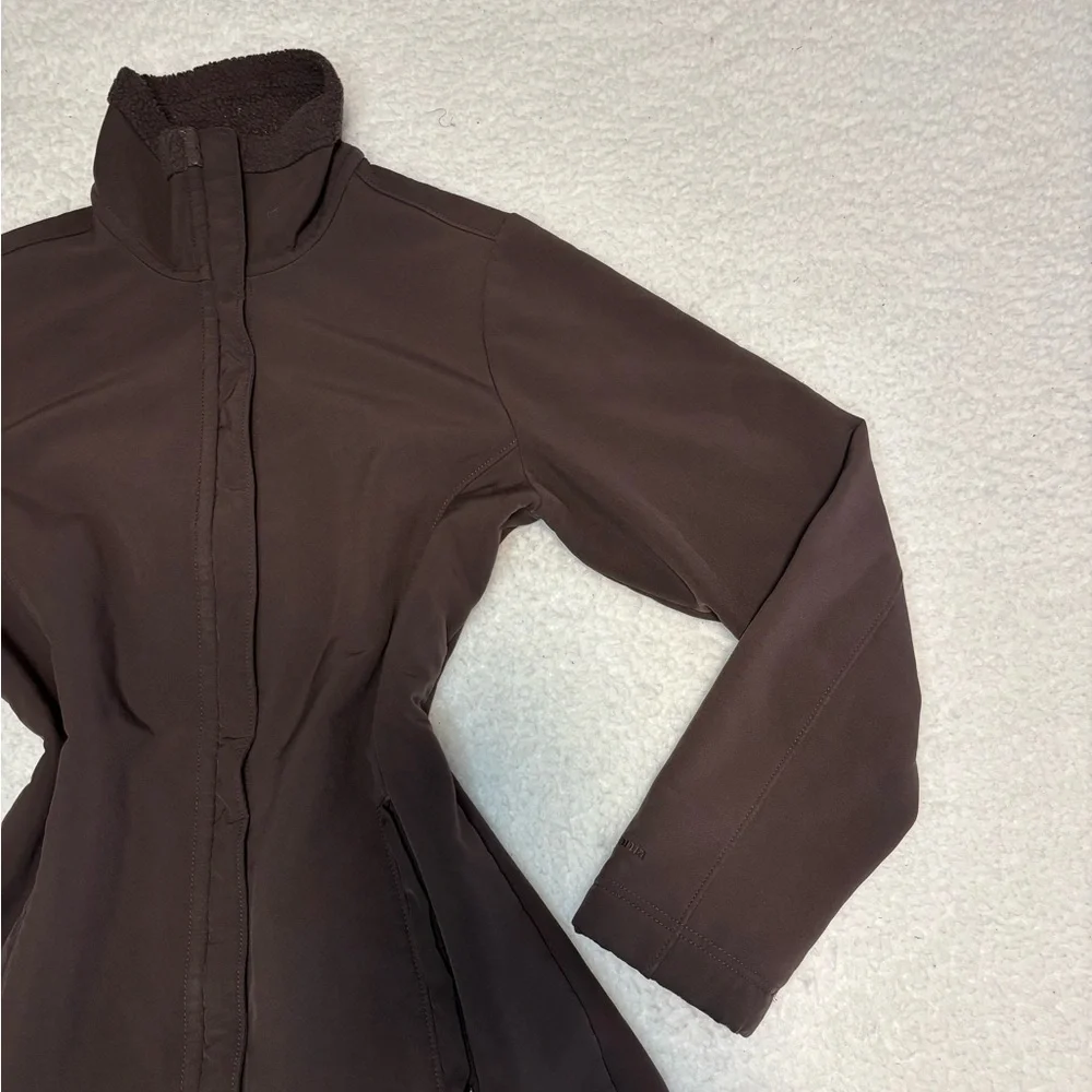 Patagonia Women Brown Long Au Train Fleece Coat - Picture 2 of 12